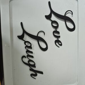 Black Love Laugh Wall Decor